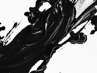 Dramatic ink splashes creating a vibrant artistic effect.