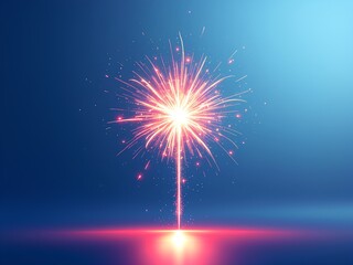 Fireworks in the Night Sky - Celebratory Glow