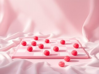 Red Spheres on a Pink Checkerboard - The Intersection of Art and Play