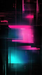 A blurry image of a cityscape with a blue and pink hue. The image is abstract and has a futuristic feel to it