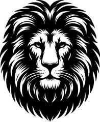 Lion Silhouette - Black Vector Cricut Design for T-Shirt Printing