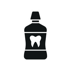 Mouthwash icon features clean lines and elegance, enhancing any digital concept.