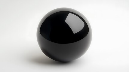Black Sphere on White Background