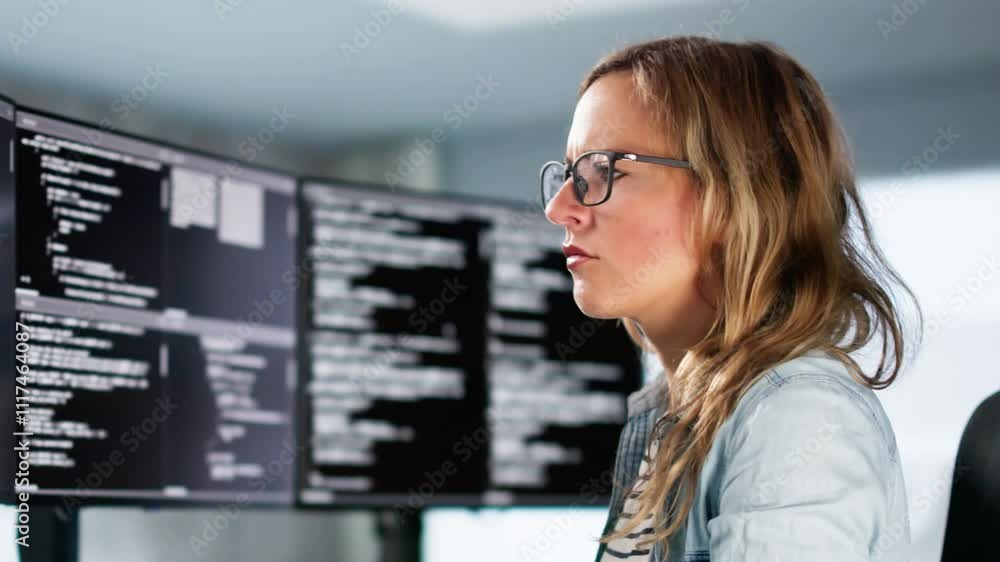 Poster Software Programmer Or Coder Woman