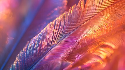 Close-up of colorful peacock feathers 