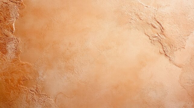 Close-up of an orange plaster wall with rough texture and subtle cracks, ideal for backgrounds or architectural concepts.