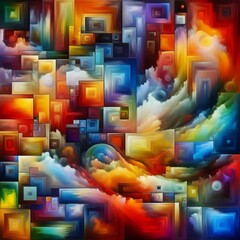 63 Chromatic Abstraction An exploration of color relationships a