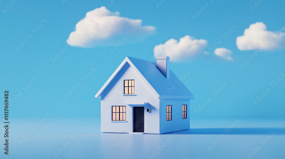 Poster home automation system. smart home control concept.internet of things technology of home automation 