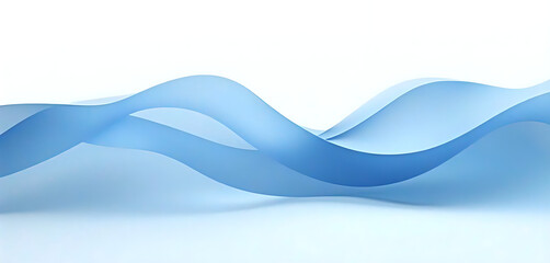 a 3d rendering of a abstract wave shape on a white background