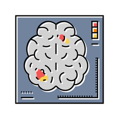 functional mri neuroscience neurology color icon vector. functional mri neuroscience neurology sign. isolated symbol illustration