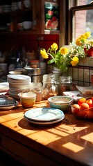 Naklejka premium table setting for a dinner