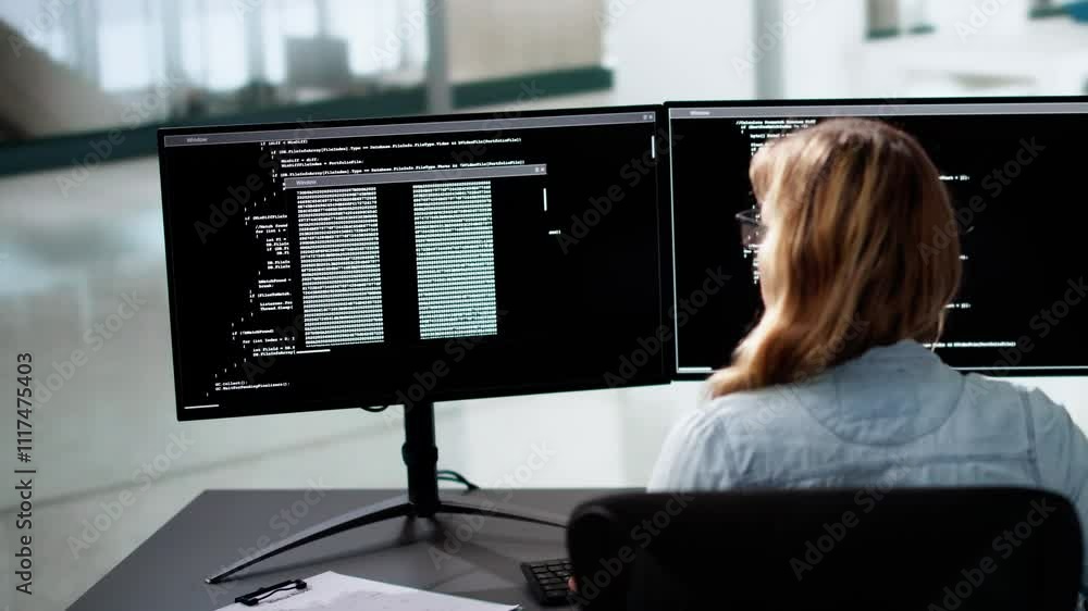 Poster Software Programmer Or Coder Woman