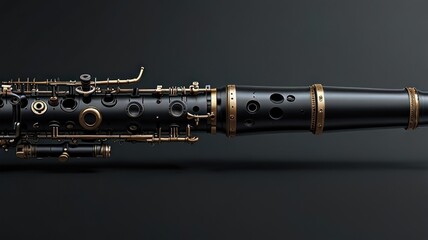 Naklejka premium Black Clarinet Detail