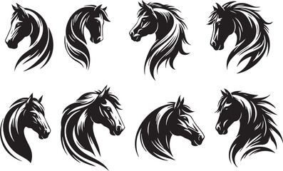 Black and White Horse Outline