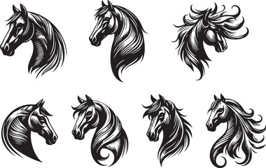Majestic Horse Silhouette Art