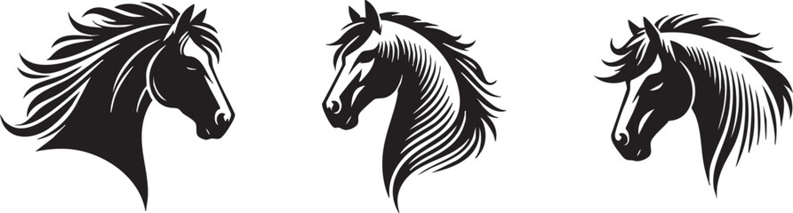 Artistic Stallion Head Vector