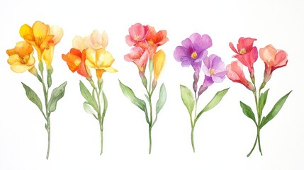 Obraz premium Watercolor Floral Bouquet - Vibrant Colors and Delicate Details