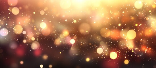Fototapeta premium Abstract background with warm, out-of-focus bokeh lights.