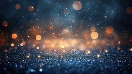 Sparkling Glitter Background with Warm Lights