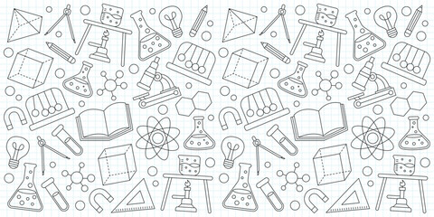 Hand drawn science doodle element illustration