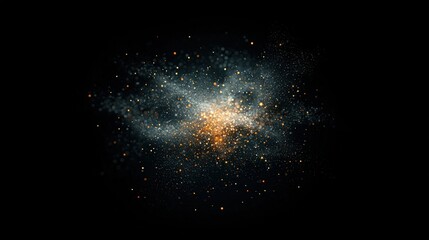 Obraz premium Stunning cosmic particle explosion in deep space