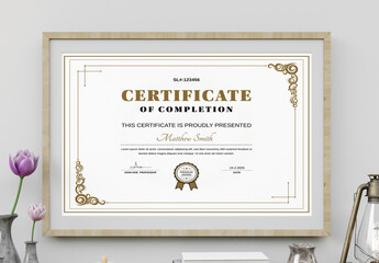 Certificate Design Template Layout - Powered by Adobe