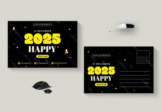 Happy New Post Card design