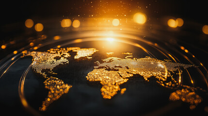 Abstract business Financial charts show a significant increase in profits in the stock market.This is driven by higher interest rates and continued growth. In the innovation world network of financial