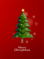 Merry Christmas and Happy New Year greeting cards vector illustration design. Christmas background with trees, balls, stars, lights for banner, cards, poster, cover.