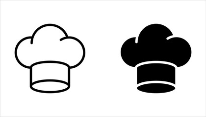 Chef hat icon. Restaurant sign and symbol on white background