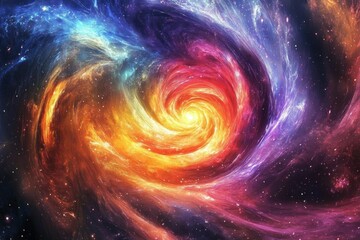 A vibrant cosmic swirl representing the beauty of the universe.