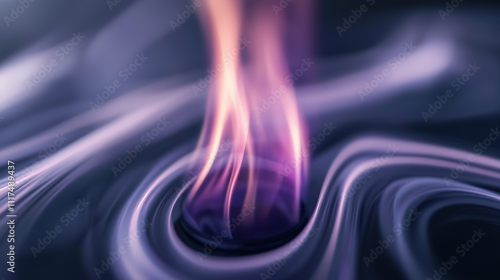 Canvas Prints Fluid purple patterns with ethereal glowing effects