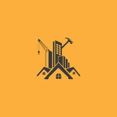Real estate construction Repair vector logo design template