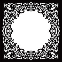 art nouveau style vector frame