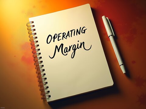 Notepad with operating margin on table