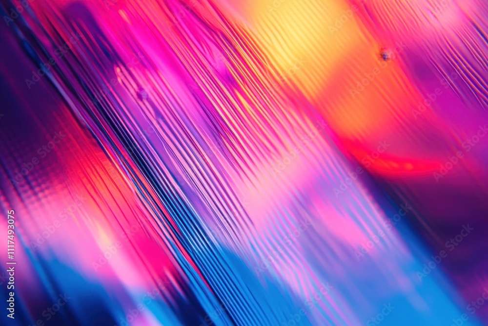 Poster abstract colorful patterns with vibrant hues and light reflections.