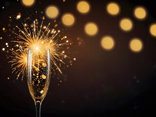 champagne glasses on christmas background