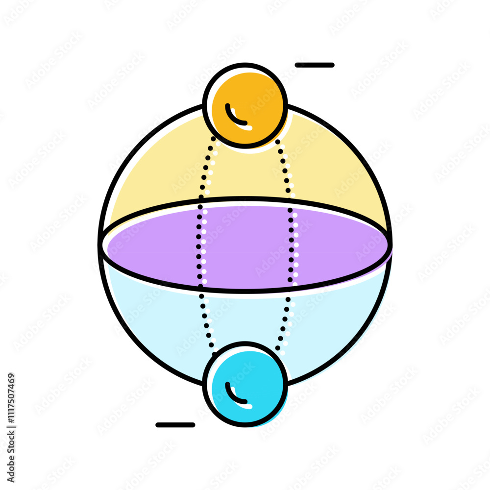 Poster bit quantum technology color icon vector. bit quantum technology sign. isolated symbol illustration