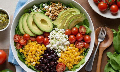 샐러드 디피가 잘되어있다