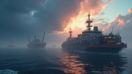 A Floating Research Station Studying Atmospheric Phenomena