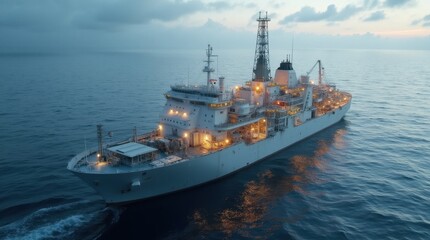 A Floating Research Station Studying Atmospheric Interactions