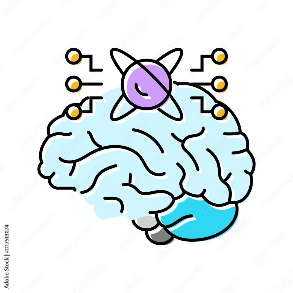Poster memory quantum technology color icon vector. memory quantum technology sign. isolated symbol illustr