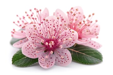 Myrtle Flower isolated on white background.close up.