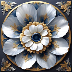 3D floral design fills the entire frame
