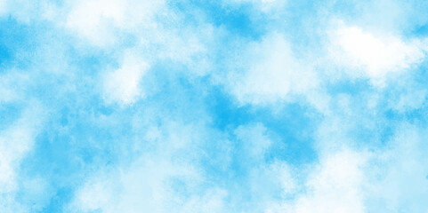 blue watercolor splash stroke of cloudy sky background, Pastel sky blue paper texture pattern background, soft cloudy sky blue watercolor background with soft tiny fogg or clouds.	