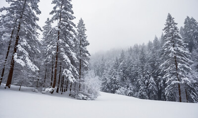 겨울산 소나무에 눈내린풍경 멋짐