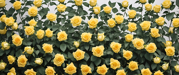 yellow roses background ai for banner 
