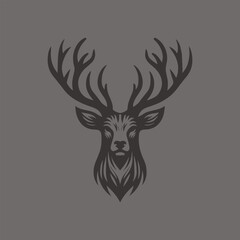 deer head silhouette vector