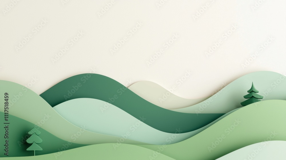 Poster a natural gradient with a subtle noise overlay, transitioning from a light beige to a calming sage g