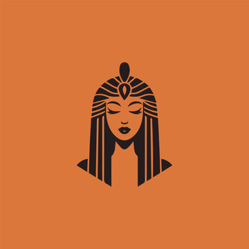 recommend clip art: Beautiful cleopatra logo